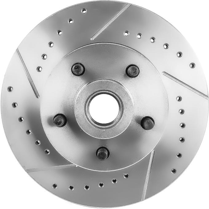 OER 1969-72 GM A-Body, 1962-74 Nova X-Body, 1969 F-Body, Brake Rotor, Front, 11" Diameter, 5x4.75" Lug Pattern, Drilled and Slotted, RH GM5514R