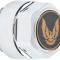 1988-92 Firebird, GTA, Chrome Alloy Wheel Center Cap & Emblem Set, with Gold Bird, w/o Metal Retainer, 4 Piece Set