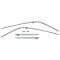 OER 1968-69 Camaro, Firebird Coupe, Roof Rail Weatherstrip Channel and Retainer Set, 6 Piece Set 14322