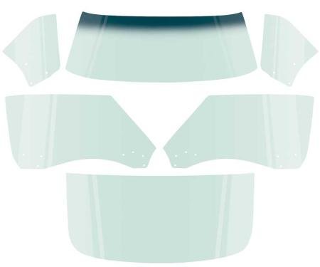 OER 1968-69 Camaro / Firebird Coupe, 6 Piece Glass Kit, Tinted *E351T