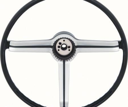 OER 1968 Steering Wheel with Spokes and Brushed Chrome Spider Insert 9747536