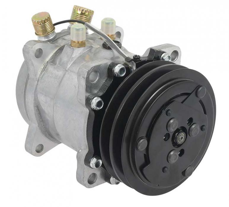 OER Sanden 507 Style A/C Compressor w/ 2-Groove V-Belt Clutch Pulley ...