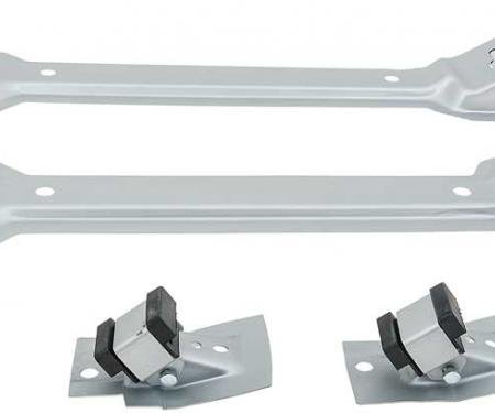 1970-73 Camaro, Firebird, Fuel Tank Brace Set, 4 Piece Set, Silver Weld Thru Primer