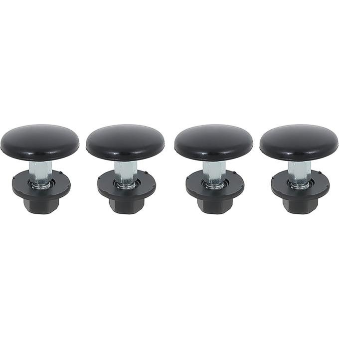 OER 1982-92 Camaro, Firebird, Rear Window Hinge Bolt with Nut, Steel, Gloss Black, Set of 4 20309167B
