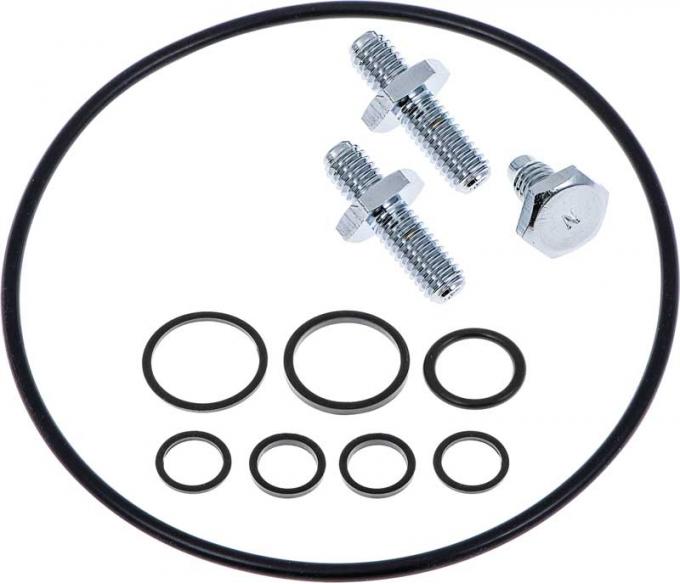 OER 1962-2002 GM & Mopar, Saginaw, Power Steering Reservoir Installation Kit, Chrome Finish 1253571