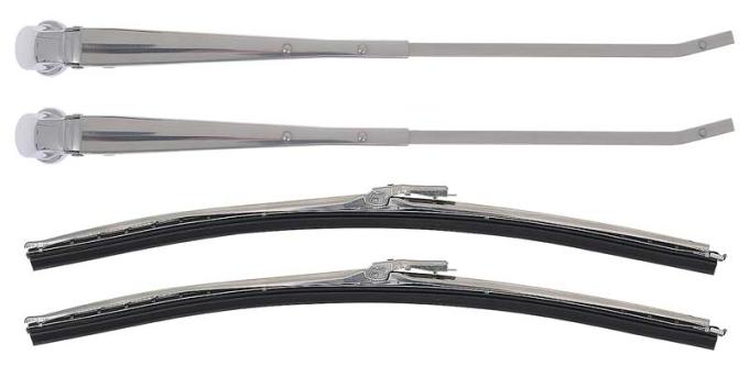 OER Windshield Wiper Arm & Blade Set, 14" with Stainless Steel Arms, 15" Trico Style Blades *R865