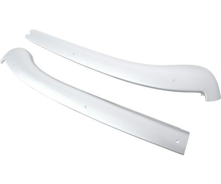 OER 1968-1969 Camaro, Firebird, Convertible Windshield Header Molding, Satin Painted Finish, RH and LH, Pair K847