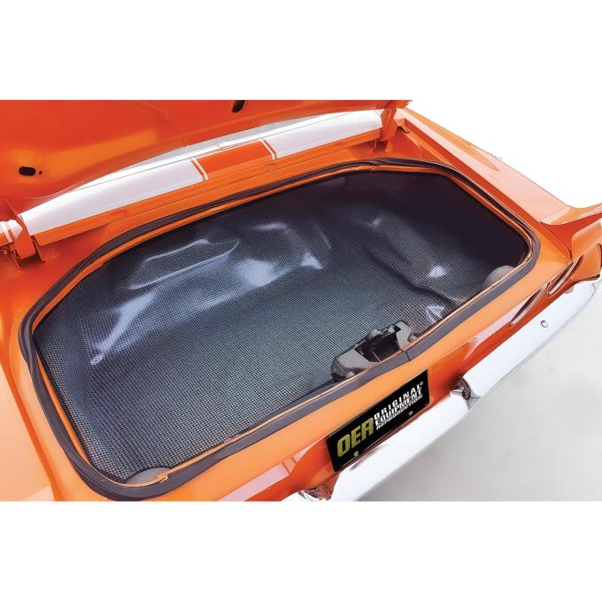 OER 1970-73 Camaro, Firebird Vinyl Trunk Mat, Houndstooth Pattern, Gray & White K76001A