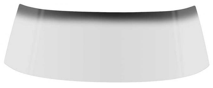 1967-69 Camaro, Firebird, Front Windshield Glass, Convertible, Clear, with Gray Upper Shaded Band