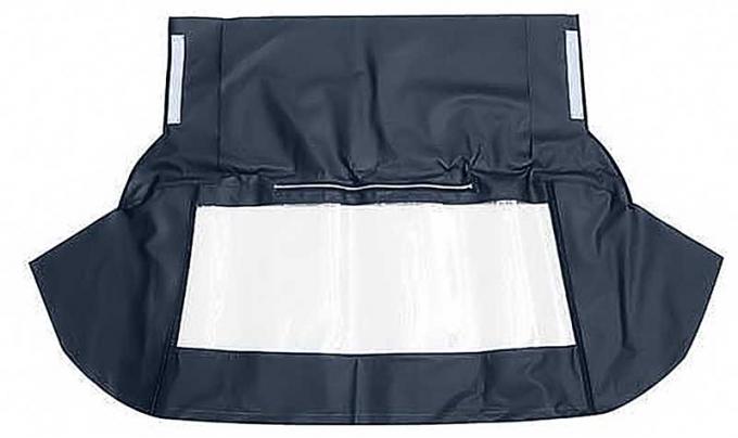 1967-69 Camaro, Firebird, Convertible Plastic Rear Window Assembly, Original Style, Pinpoint Grain Vinyl, Blue