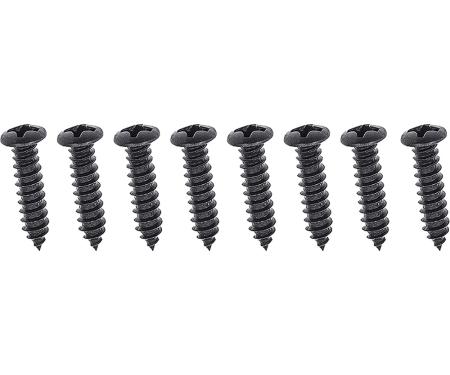 1967-68 Camaro RS, Headlamp Bezel Screw Set, w/ Hidden Headlamps, 8 Piece Set
