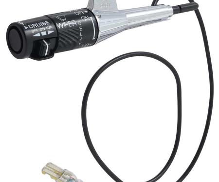 1984-95 GM, Combination Switch, Turn Signal Lever, with Cruise, with Pulse Wipers, Chrome Stem
