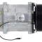 Sanden 508 Style A/C Compressor w/ 8-Rib Serpentine Clutch Pulley, Natural Finish, SD508/SD5H14