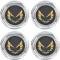 OER 1977-81 Firebird, Wheel Center Caps, Chrome with Gold Emblem with Plastic Clips, Set of 4 748668