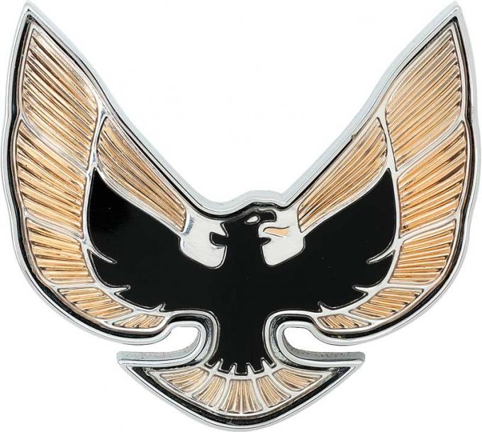 OER 1974-76 Firebird, Bird Front End Panel Emblem, Special Edition, Gold/Black 493280