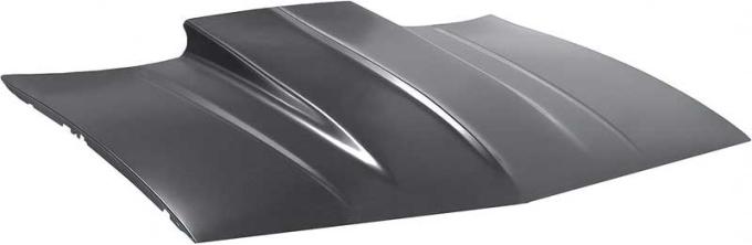 OER 1982-92 Camaro, Cowl Induction Hood, 4" Rise, with Std Center Ridge, Stamped Steel, EDP Coated 1668292