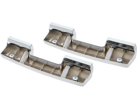 1965-67 Camaro, Nova, Firebird, Front Arm Rest Base Set, Chrome, Standard Interior