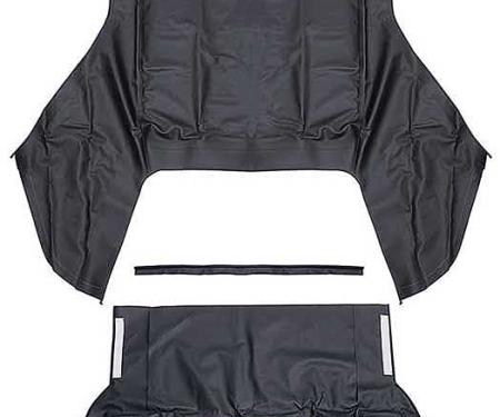1967-69, Camaro/Firebird, Convertible Top Set, With Original Style Rear Window, Stayfast Canvas, Black