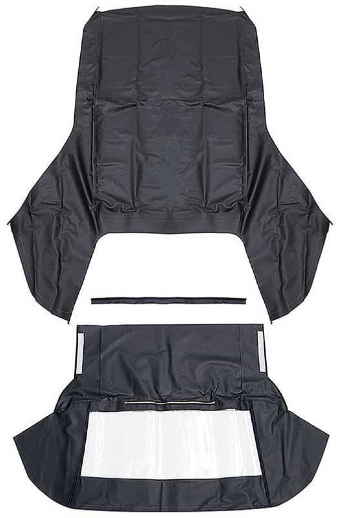 OER 1967-69 Camaro, Firebird, Convertible Top Set, with OE Style Plastic Window, Black Pinpoint Vinyl *K50001