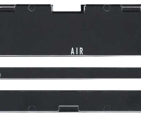 1970-72 Camaro, Heater Control Lens, with Black Backing Paper, without AC