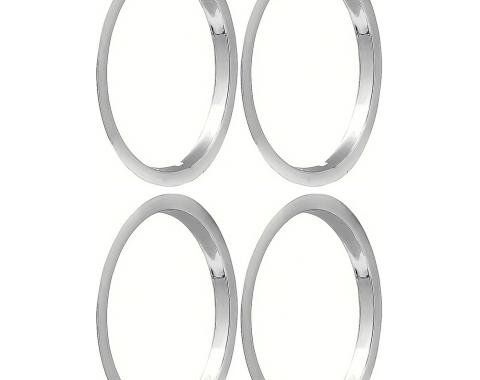 1970-81 Camaro, 70-74 Chevelle, 5 Spoke Mag Wheel Trim Ring Set, 15" x 7", 4 Piece Set