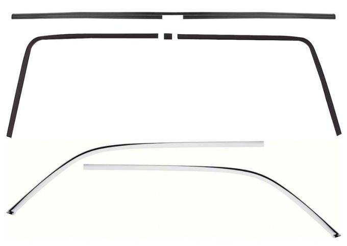 OER 1969 Firebird, Interior Headliner Molding Kit, Custom Interior, 6-Pieces *R343