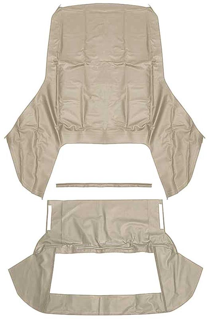 1967-69 Camaro, Firebird, Convertible Top Set, with OE Style Plastic Window, Beige Pinpoint Vinyl