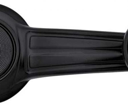 1968-77, GM Cars and Trucks, Black Window Crank Handle with Black Knob, Riveted Design