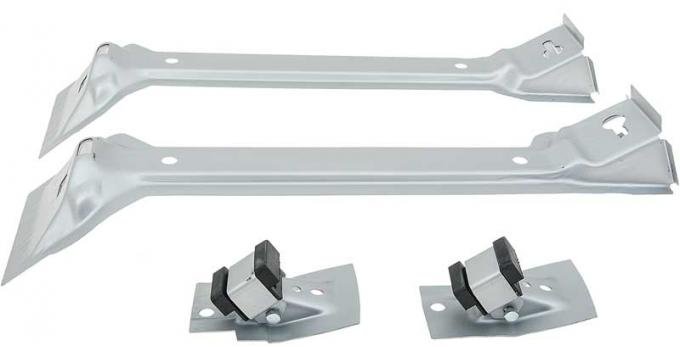 1970-73 Camaro, Firebird, Fuel Tank Brace Set, 4 Piece Set, Silver Weld Thru Primer