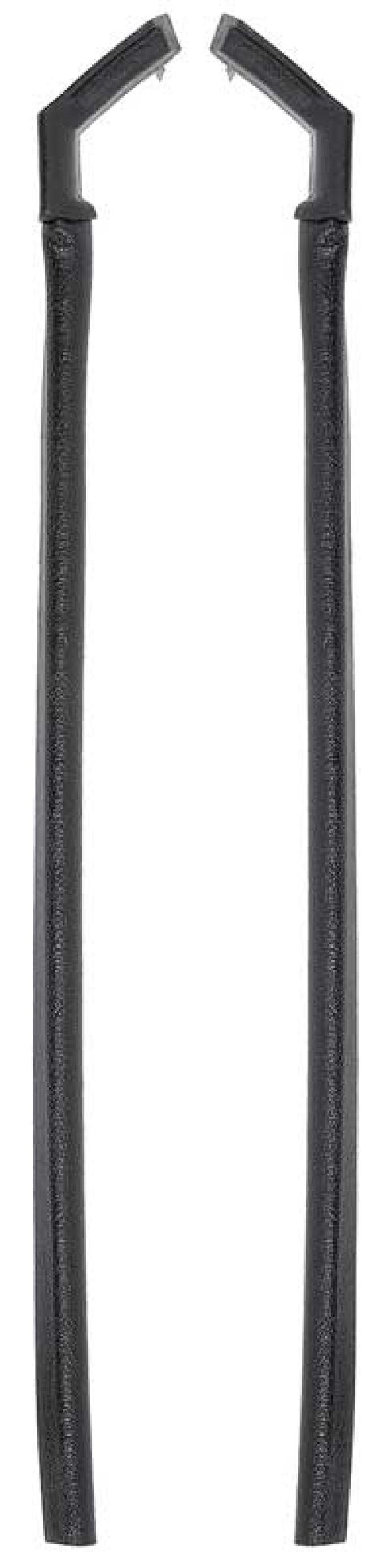 OER 1967 Camaro, Firebird, Door Jamb Windlace Molding, with Molded End Caps, Black, Pair K514