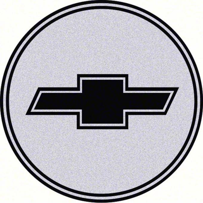 1982-2002 Chevrolet GTA Wheel Center Cap Emblem, 2-1/8", Black Bow Tie logo with Silver Background