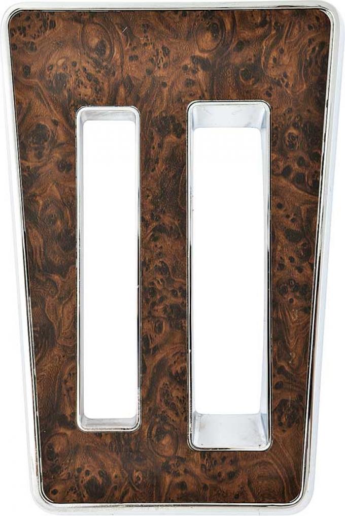 1969 Firebird, Trans Am, Console Shift Plate, with Auto Trans, Turbo, Burlwood