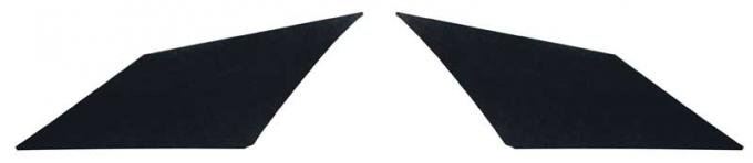 1967 Camaro, Firebird, Interior Rear Sail Panels, Black, OE Impala Grain Material, Pair