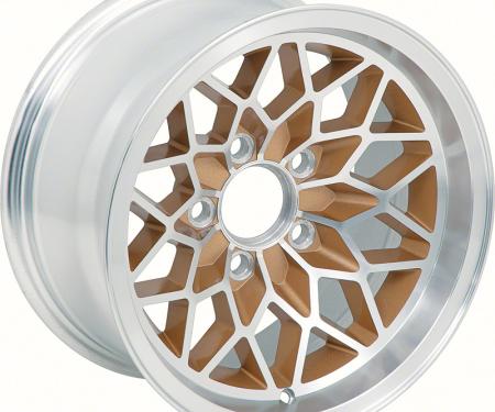 1970-81 Pontiac Trans Am, Snowflake Wheel, Gold, WS6, 15" x 8", 4-14" Backspacing, Each