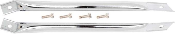 OER 1970-81 Chevrolet Camaro, Chrome Fender to Radiator Support Bars, RH & LH, with Hardware T9176