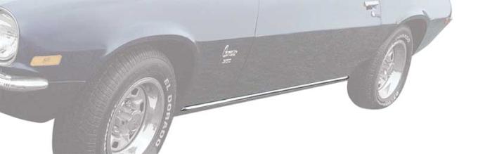 OER 1976-81 Camaro, 1970-81 Firebird, Standard Rocker Panel Molding, with Hardware, RH or LH, Each 481546