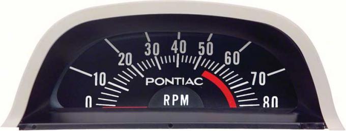 OER 1968 Pontiac Hood Tach 5500 Red Line - 6 Cylinder Point Ignition 6468971