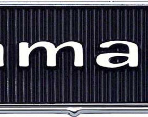 OER 1967 Camaro Standard Door Panel Emblems in Block Lettering 7696122