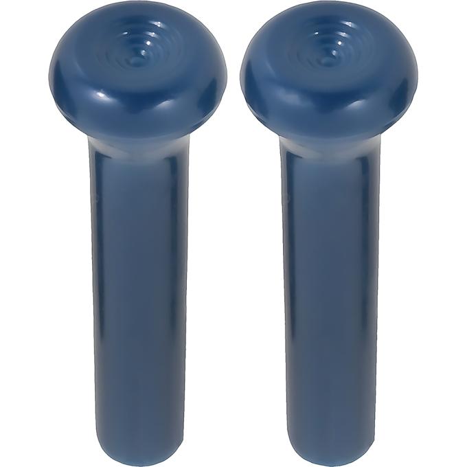 OER 1968-91 GM, Door Lock Knobs, Standard Interior, Smooth Design, Dark Blue, Pair CLK812