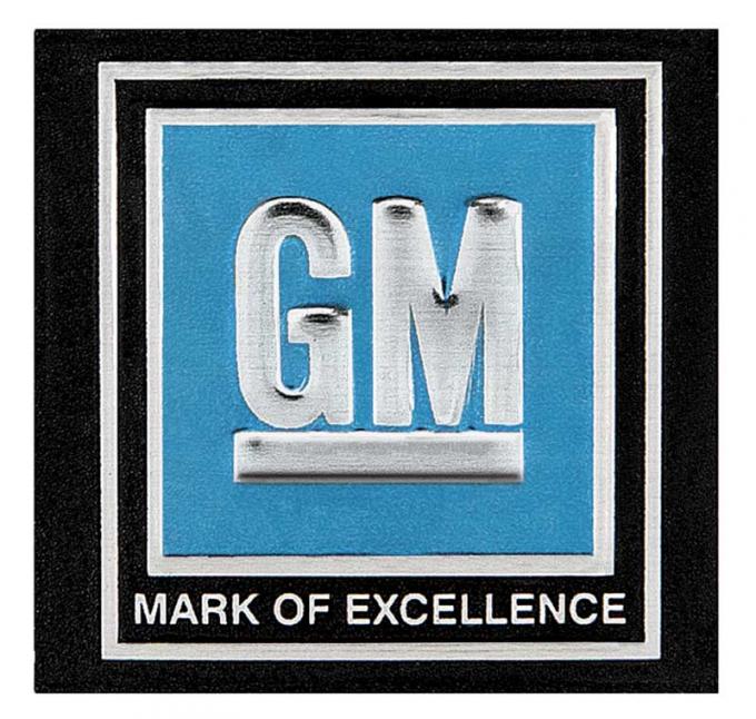 OER 1968-72 GM Cars & Trucks - "GM Mark of Excellence" Seat Belt Buckle Decal - Blue 9980012