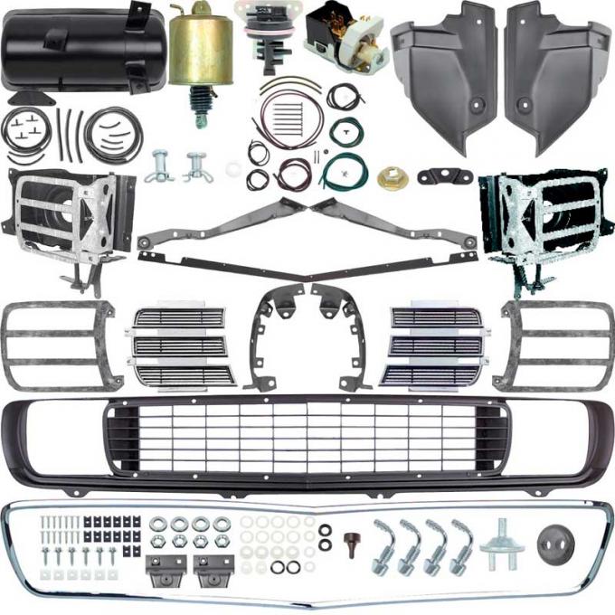 OER 1969 Camaro RS, Headlamp Conversion Kit, with Console Gauges *R5049