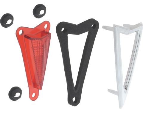 OER 1968 Firebird, Catalina, Bonneville, Rear Side Marker Lamp Assembly, Pair, GM Licensed K106801