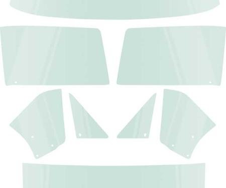 OER 1967 Camaro / Firebird Coupe, 8 Piece Glass Kit, Light Green Tint *E350T