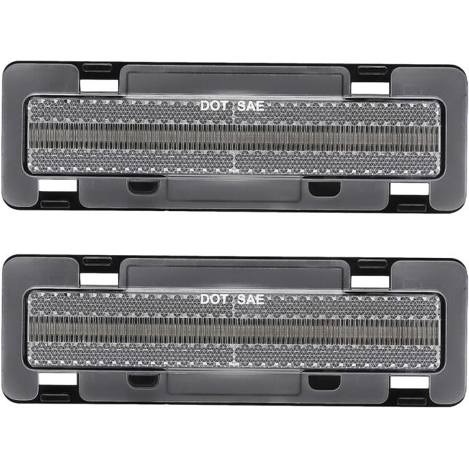 OER 1982-92 Camaro, Firebird, Side Marker Lamp Set, Front, Clear Lens, Amber LEDs, Pair 20111C