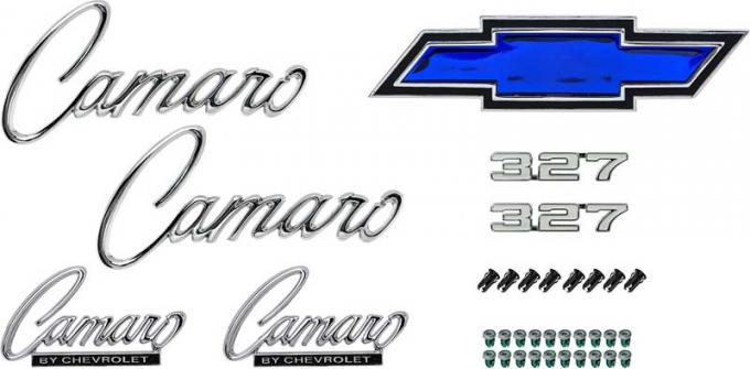 OER 1969 Camaro, Exterior Emblem Kit, Standard Models, with 327 Engine *R1080