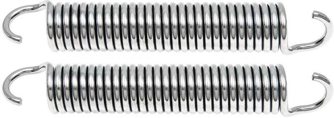 OER 1963-72 Chevy, Pontiac, Hood Hinge Springs, Polished Stainless, RH & LH, pair, Various Models 153103