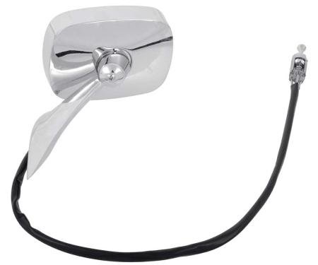 OER 1969 Camaro, Corvair, Remote Outer Door Mirror Assembly, with Cable, LH Drivers Side 3957203