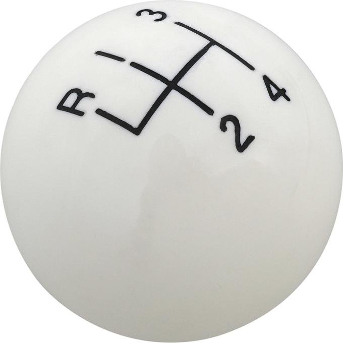 OER 1967-1971 GM, Various Models, Hurst 4-Speed Shift Knob, 1-3/4" with 3/8"-16 Thread, White 3961437W