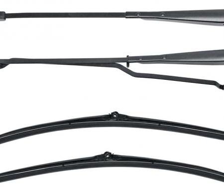 OER 1970-81 Wiper Arm and Blade Set - Recessed Wipers - Black *F308