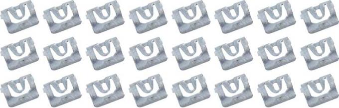 OER 1972-85 GM, Molding Clip Set, For Windshield or Rear Window Molding, Steel, Set of 24 270210